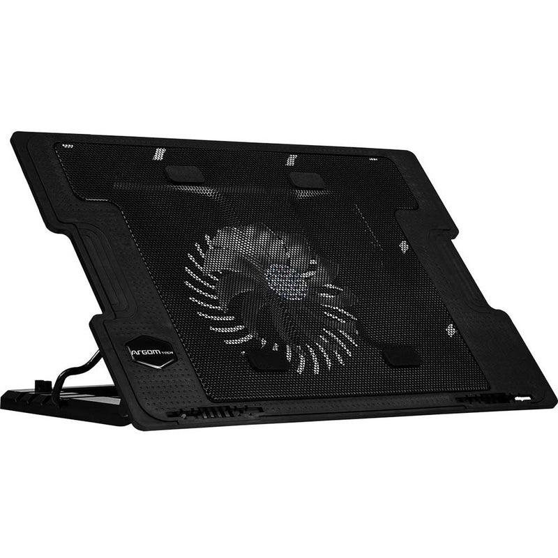 Adjustable notebook cooling pad with Large fan and 2-USB ports – fits up to 17″ laptops